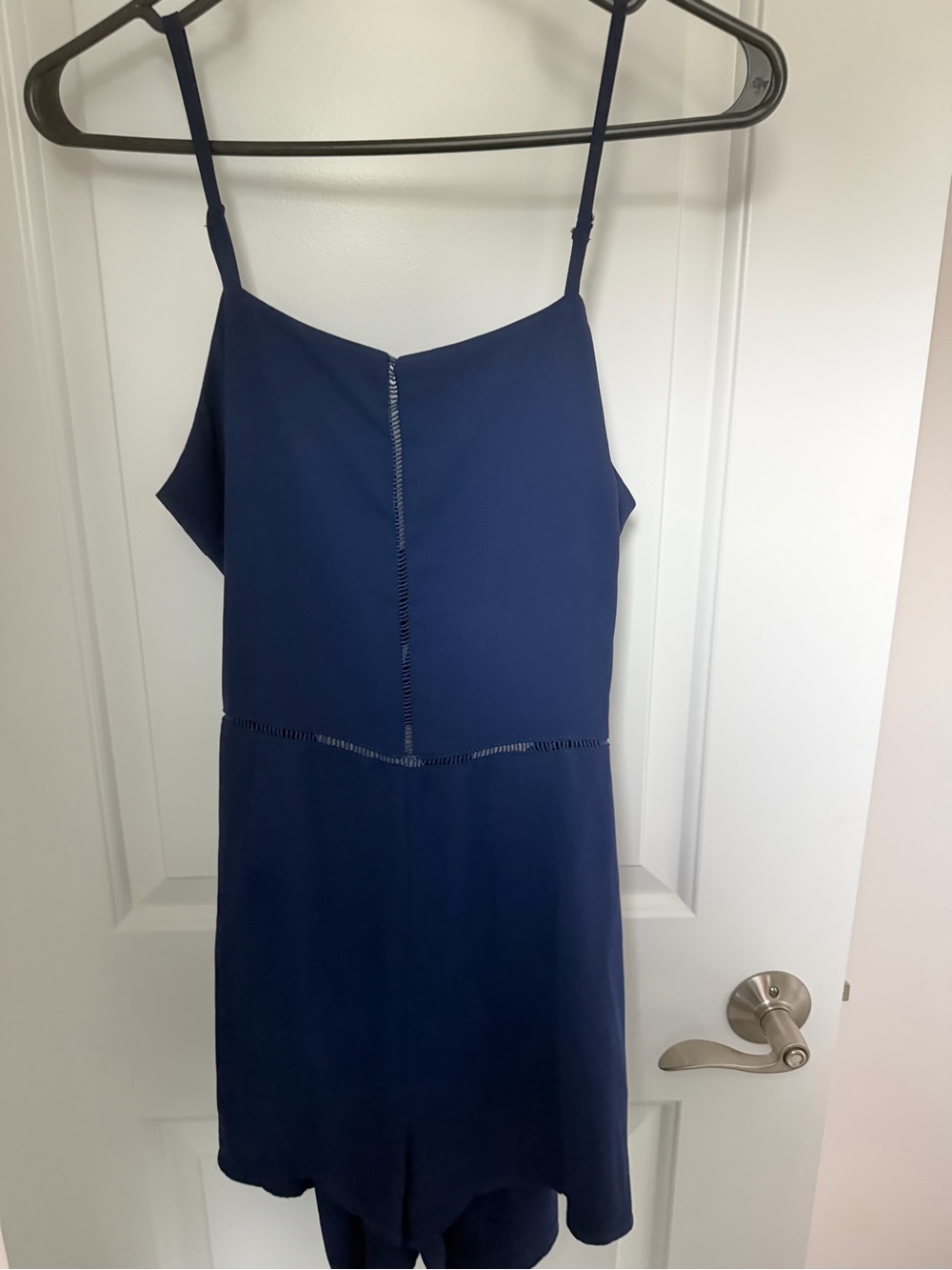 YOINS Navy Spaghetti-Strap Mini Romper